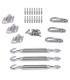 Kit tendeur voile d'ombrage 3 points de fixation inox