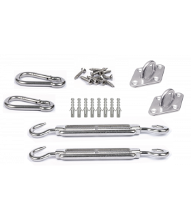 Kit tendeur voile d'ombrage 2 points de fixation inox