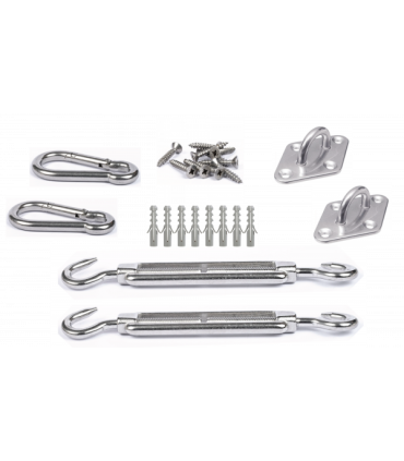 Kit tendeur voile d'ombrage 2 points de fixation inox