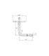 support mural inox A4 main courante 3 points ancrage platine 63 mm