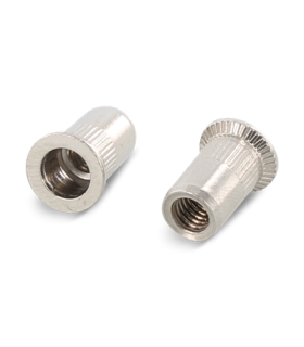 Écrou à sertir inox A2 tête fraisée M5 M6 M8 | Filetage métal fin