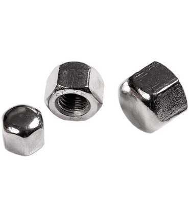 Sache de 15 écrous borgnes hexagonaux M6 inox