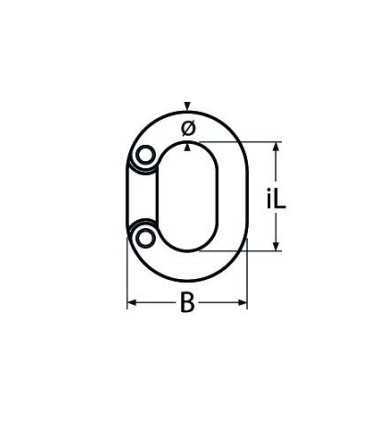 Maillon River en inox A4 AISI 316