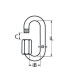 Maillon rapide en inox A4