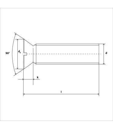 Vis métaux inox A4 tête fraisée fendue