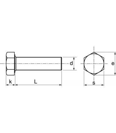 Vis métaux inox A4 tête hexagonale