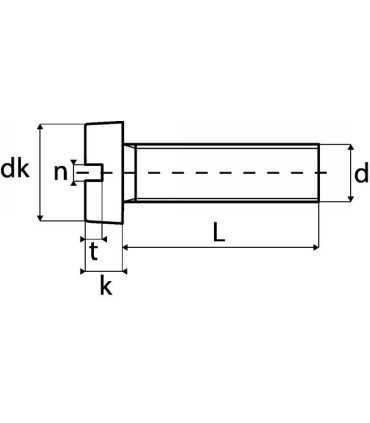 Vis métaux inox A4  tête cylindrique fendue