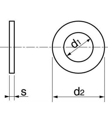 Rondelle inox A2 A4 DIN 125 M5 M6 M8 M10 M12 | Rondelle plate
