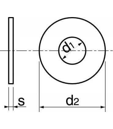 Rondelles plates Large (L) inox A2
