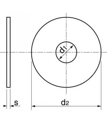 Rondelles plates Extra Large (LL) inox A4