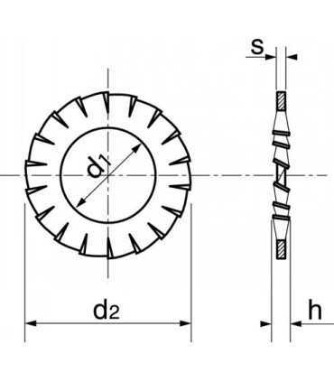 Rondelles freins éventail (AZ) inox A4