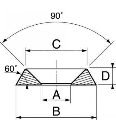 Rondelles cuvettes décolletées inox A4