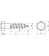 Schéma technique vis tirefond DIN 571