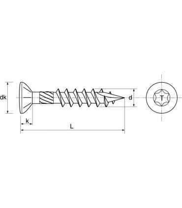 100 vis à terrasse 5x50mm inox A2