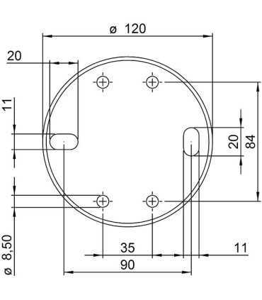 Poteau inox à l'anglaise 4 lisses pour garde-corps