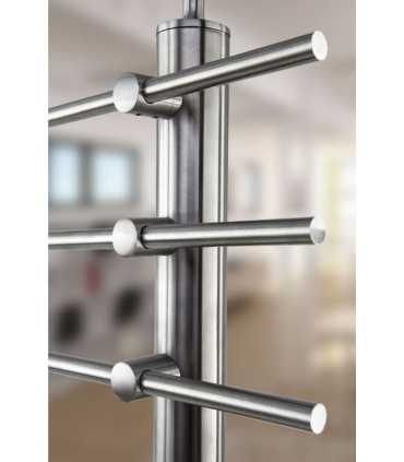 Poteau inox à l'anglaise 4 lisses pour garde-corps