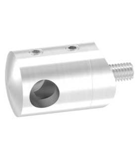 Support de lisse inox A2 / A4 – fixation discrète et finition satinée grain 240 pour garde-corps inox.