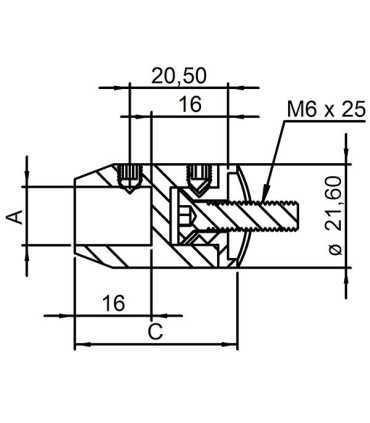 Support Intérieur Inox A2 Ø12mm Lisse Garde-Corps | FSA Inox