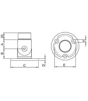 Platine Mural Articulée Inox A2/A4 Tube Garde-Corps | FSA Inox