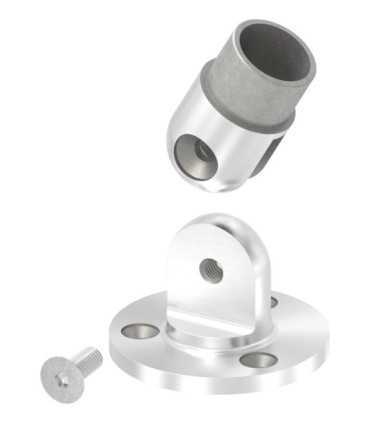 Platine murale articulée inox A2 ou A4 Ø42,4 | FSA Inox