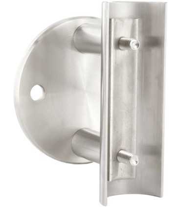 Platine murale à l'anglaise ronde M1 inox pour tube