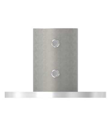 Platine inox Ø42,4 mm avec vis de serrage A2 – poteau garde-corps