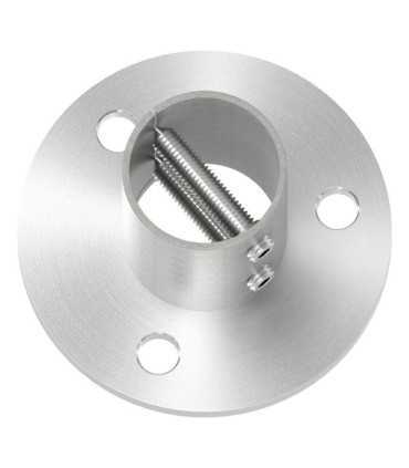 Platine au sol à la française inox à visser sur tube