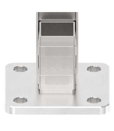 Platine inox 40x40 mm à manchonner A2 A4 – fixation poteau carré