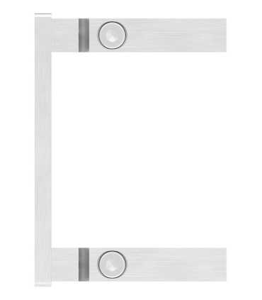 Platine mural à l'anglaise rectangulaire inox pour carré