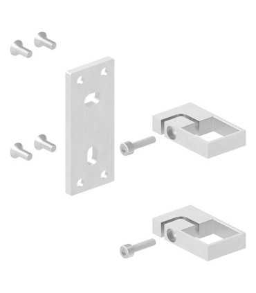 Platine murale inox A2 ou A4 réglable 40x40 à l’anglaise avec serrage