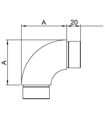 Coude Arrondi 90° Inox A2 / A4 Garde-Corps | FSA Inox