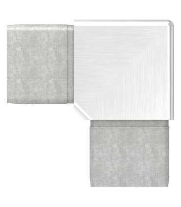 Coude angulaire 90° inox pour carré
