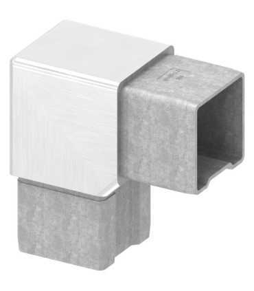 Coude angulaire 90° inox pour carré