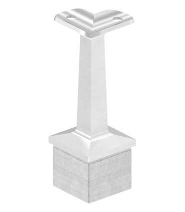 Support main courante angle 90° inox pour carré
