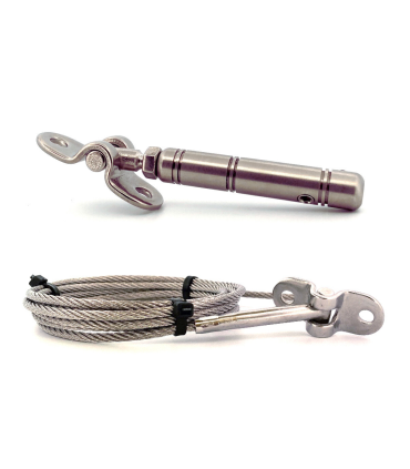 Kit 7m câble inox A4 4mm serti articulé + tendeur articulé inox