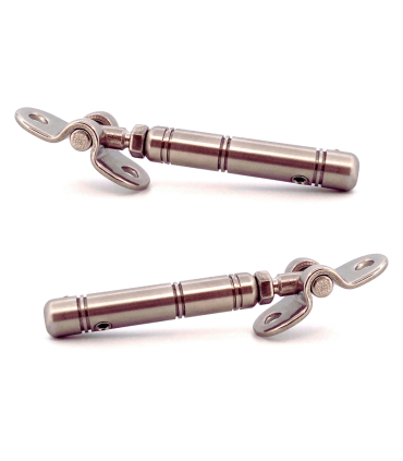 2 Tendeurs inclinable inox gauche et droit - câble de 3 à 4 mm