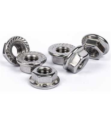 Ecrous à embase crantée inox A4