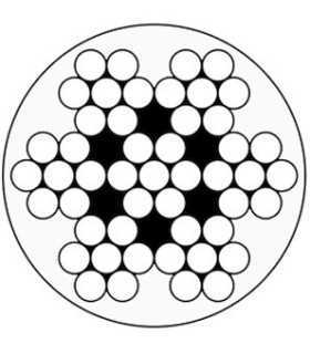 Câble inox gainé PVC 7x7 A4 marine au mètre linéaire