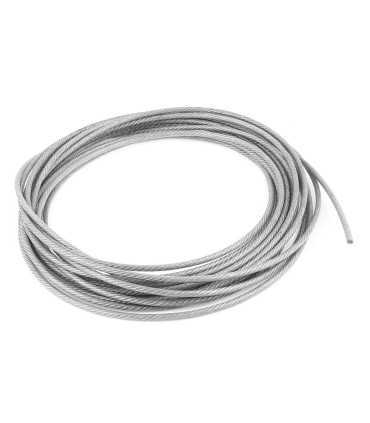 Câble inox gainé PVC 7x7 A4 marine au mètre linéaire