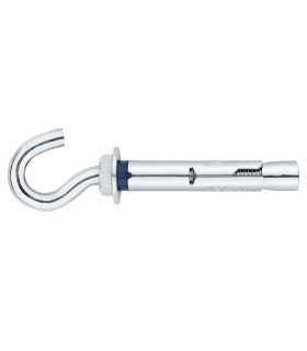 Cheville à crochet anti-rotation zinguée
