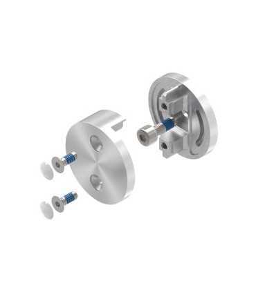 Pince à verre 50x40 dos plat demi-ronde inox