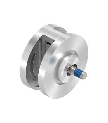 Pince à verre 50x40 dos plat demi-ronde inox