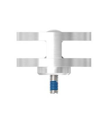 Pince à verre 50x40 dos plat demi-ronde inox