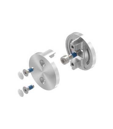 Pince à verre 50x40 dos plat demi-ronde inox