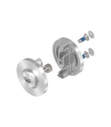 Pince à verre 50x40 dos plat demi-ronde inox