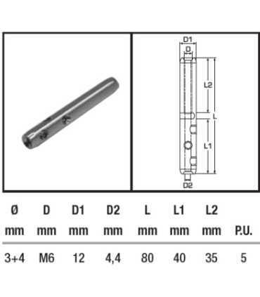 Kit cable inox A4 4mm pour garde corps droit