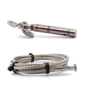 Kit 4m câble inox A4 4mm serti + tendeur articulé inox