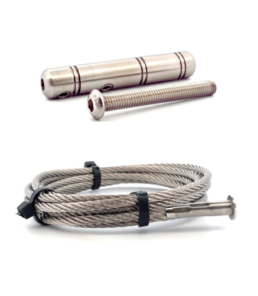 Kit 4m00 câble inox A4 4mm serti 1 coté + 1 tendeur