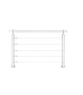 Kit garde-corps inox complet 1m20