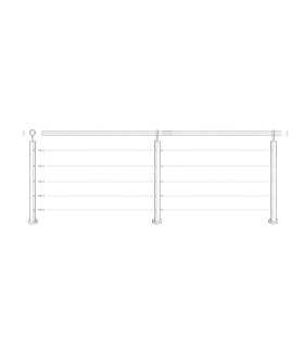 Kit garde-corps inox complet 2m40